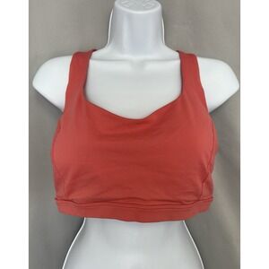 Lululemon Coral Energy Bra Size 10 Athleisure Sports Bra Padded Comfort